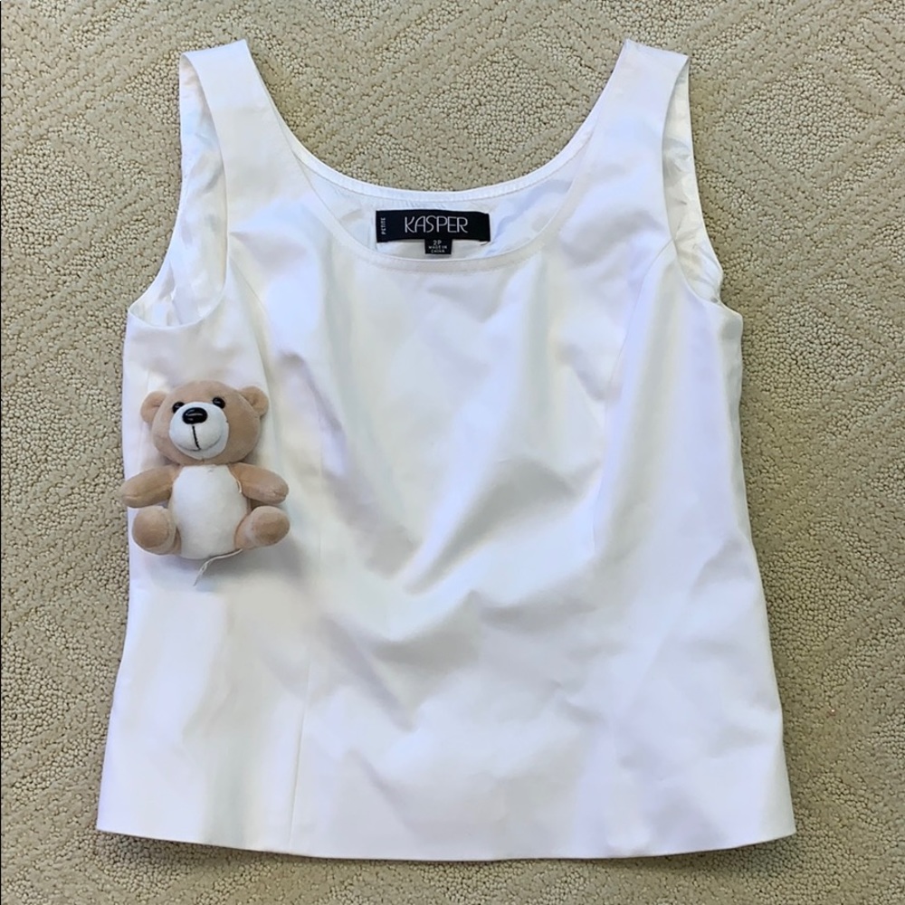 Kasper White Career Tank Top
